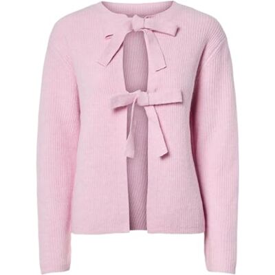 PIECES Pcsilly Ls Rev tie Knit Noos Bc, roseate spoonbill, L PIECES Pcsilly Ls Rev tie Knit Noos Bc, roseate spoonbill, L