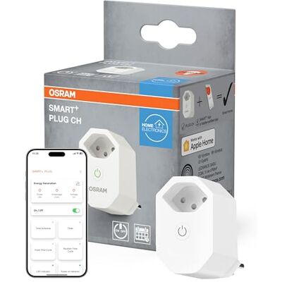 OSRAM SMART+ Wifi-uttag CH 10A 2300W IP20 SMART+ MATTER Plug, Plugs, Vit, , 1-Pack OSRAM SMART+ Wifi-uttag CH 10A 2300W IP20 SMART+ MATTER Plug, Plugs, Vit, , 1-Pack