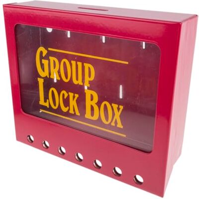 Brady Väggmonterad grupplåslåda för låsning/tagout, liten, 17,8 cm höjd, 20,3 cm bredd, 5-1/4 tum djup Brady Väggmonterad grupplåslåda för låsning/tagout, liten, 17,8 cm höjd, 20,3 cm bredd, 5-1/4 tum djup