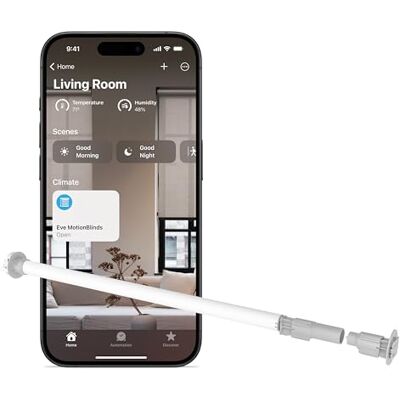 eve MotionBlinds Uppgraderingssats för rullgardiner (materia) – motor för att uppgradera befintliga inomhuspersienner, öppna/stänga automatiskt, kontroll via röst/app, scheman och scener, kräver eve MotionBlinds Uppgraderingssats för rullgardiner (materia) – motor för att uppgradera befintliga inomhuspersienner, öppna/stänga automatiskt, kontroll via röst/app, scheman och scener, kräver