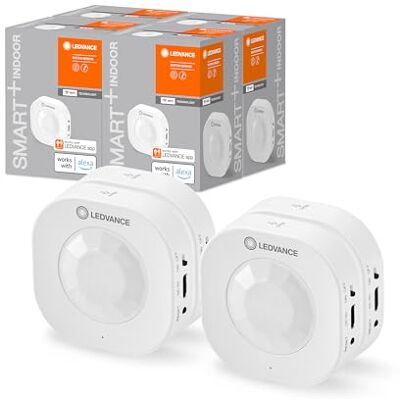 LEDVANCE SMART+-sensor med WiFi-teknik, Trådlös smart rörelsedetektor, Meddelande vid rörelse, Aktiverar smarta enheter och scener, 4-pack, vit, Multipack LEDVANCE SMART+-sensor med WiFi-teknik, Trådlös smart rörelsedetektor, Meddelande vid rörelse, Aktiverar smarta enheter och scener, 4-pack, vit, Multipack