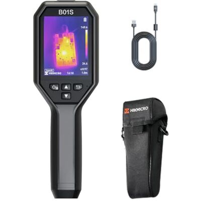 HIKMICRO Värmekamera B01S SuperIR 256x192 IR-upplösning, WiFi, 25 Hz, 3,2 tums LCD-skärm med en upplösning på 640 x 480 bildpunkter infraröd kamera, NETD <40 mk, -20 °C ~ 550 °C termokamera med HIKMICRO Värmekamera B01S SuperIR 256x192 IR-upplösning, WiFi, 25 Hz, 3,2 tums LCD-skärm med en upplösning på 640 x 480 bildpunkter infraröd kamera, NETD <40 mk, -20 °C ~ 550 °C termokamera med