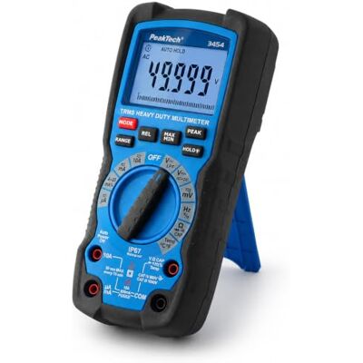 PeakTech 3454 – True RMS multimeter 50 000 Counts CAT III 1000 V IP67 LCD Professionell digital multimeter – spänningstestare – genomgångstestare – strömmätare – IP67 vattentät – litiumjonbatteri PeakTech 3454 – True RMS multimeter 50 000 Counts CAT III 1000 V IP67 LCD Professionell digital multimeter – spänningstestare – genomgångstestare – strömmätare – IP67 vattentät – litiumjonbatteri