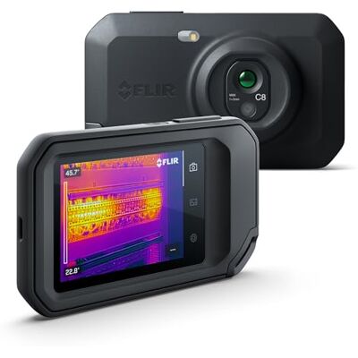 FLIR C8 Kompakt Värmekamera: Högupplöst Infraröd Bildkamera (320x240) För Inspektion, El/mekanik, Byggnads- Och Vvs-tillämpningar FLIR C8 Kompakt Värmekamera: Högupplöst Infraröd Bildkamera (320x240) För Inspektion, El/mekanik, Byggnads- Och Vvs-tillämpningar