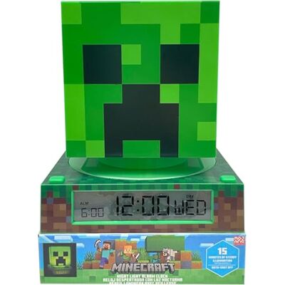 Kids Licensing 3D-lampa med larm och datum Minecraftt (4 x 1) Kids Licensing 3D-lampa med larm och datum Minecraftt (4 x 1)