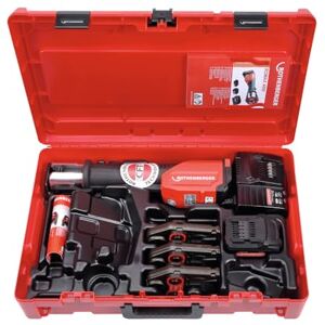 Rothenberger romax 4000 set pressmaskin standard, EU, 4 Ah batterikapacitet, TH pressbackar kontur, 16 mm – 20 mm arbetsområde diameter 100001925 pressverktyg för rör, rörpressmaskin