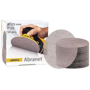 Mirka Abranet sliprondell med nät Ø 125mm kardborreband/korn P120 / 50 st/för slipning av trä, spackel, lack, plast / 5423205012 Mirka Abranet sliprondell med nät Ø 125mm kardborreband/korn P120 / 50 st/för slipning av trä, spackel, lack, plast / 5423205012
