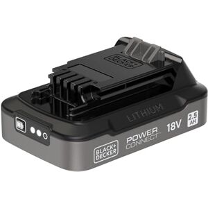 Black & Decker POWERCONNECT 18 V 2,5 Ah litiumjonladdningsbatteri, BDL2518S-XJ Black & Decker POWERCONNECT 18 V 2,5 Ah litiumjonladdningsbatteri, BDL2518S-XJ