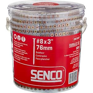 SENCO 08F300Y DuraSpin # 8 x 7,6 cm, trä till trä samlad skruv, 800 kt. SENCO 08F300Y DuraSpin # 8 x 7,6 cm, trä till trä samlad skruv, 800 kt.