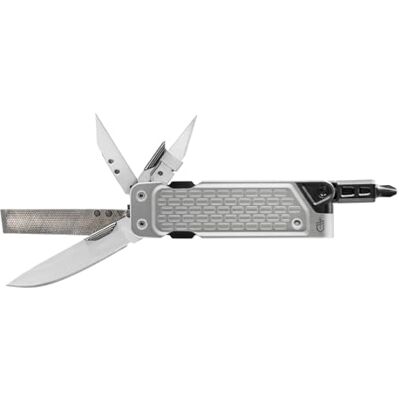 Gerber multifunktionsverktyg med 7 funktioner, kniv med slätt blad, LockDown Drive, rostfritt stål/5Cr15MoV, silver, 31-003705 Gerber multifunktionsverktyg med 7 funktioner, kniv med slätt blad, LockDown Drive, rostfritt stål/5Cr15MoV, silver, 31-003705