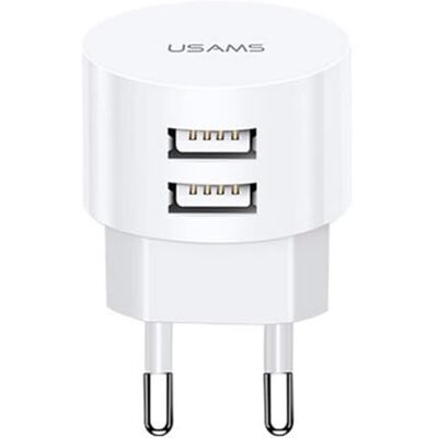 USAMS Ładowarka sieciowa t20 2xusb 2,1a okrągła varumärke USAMS Ładowarka sieciowa t20 2xusb 2,1a okrągła varumärke