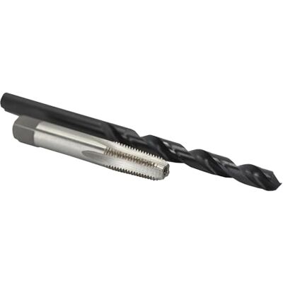 Drill America POU-serien 1/8" NPT gängtapp och borrsats, 1/8" kolstål NPT-kran och "R" HSS borr i plastfodral Drill America POU-serien 1/8" NPT gängtapp och borrsats, 1/8" kolstål NPT-kran och "R" HSS borr i plastfodral