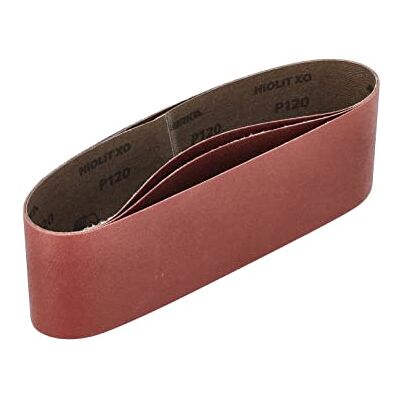 Mirka Red 3 x Slipduk 75x533mm / kornstorlek P120 / högkvalitativt slipduk för bandslipmaskiner/För slipning av trä och metall Mirka Red 3 x Slipduk 75x533mm / kornstorlek P120 / högkvalitativt slipduk för bandslipmaskiner/För slipning av trä och metall