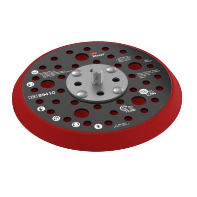 3M Xtract Hookit Hook and Loop Sanding Disc Backup Pad, 89410, 5 tum, Max 12 000 varv/min OPM, hård, 44 hål, lågprofil efterbehandling, skivdyna, 5/16-24 EXT 3M Xtract Hookit Hook and Loop Sanding Disc Backup Pad, 89410, 5 tum, Max 12 000 varv/min OPM, hård, 44 hål, lågprofil efterbehandling, skivdyna, 5/16-24 EXT