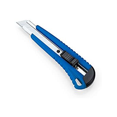 Dahle Basic Cutter (18 mm brytblad, universalkniv och pysselkniv för mångsidig användning, inkl. 2 reservblad) blå Dahle Basic Cutter (18 mm brytblad, universalkniv och pysselkniv för mångsidig användning, inkl. 2 reservblad) blå