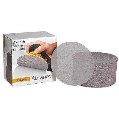 Mirka Abranet 9A-241-180 6 tum 180 korn nät slipande dammfri sandlåda med 50 skivor Mirka Abranet 9A-241-180 6 tum 180 korn nät slipande dammfri sandlåda med 50 skivor