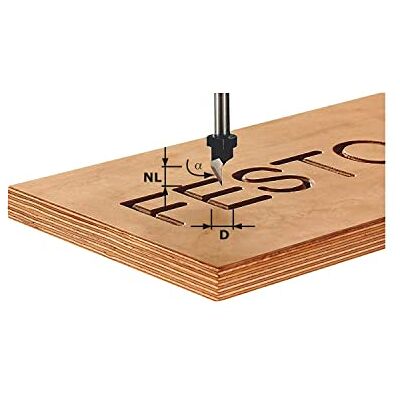 Festool Fresa de rotulación HW S8 D11/60° Festool Fresa de rotulación HW S8 D11/60°