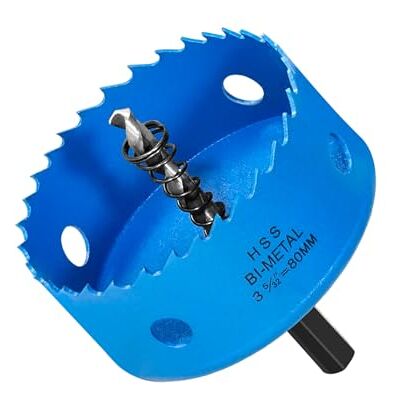 HYCHIKA BETTER TOOLS FOR BETTER LIFE Hålsåg 80 mm, hålfräs av snabbstål HSS för metall, aluminium, gips, rostfritt stål, plast, trä, gips och mycket mer, med separerbar borr och insexnyckel HYCHIKA BETTER TOOLS FOR BETTER LIFE Hålsåg 80 mm, hålfräs av snabbstål HSS för metall, aluminium, gips, rostfritt stål, plast, trä, gips och mycket mer, med separerbar borr och insexnyckel