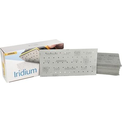 Mirka Iridium Sandpapper 115x230mm 55 Hål Korn 220 50-pack Mirka Iridium Sandpapper 115x230mm 55 Hål Korn 220 50-pack