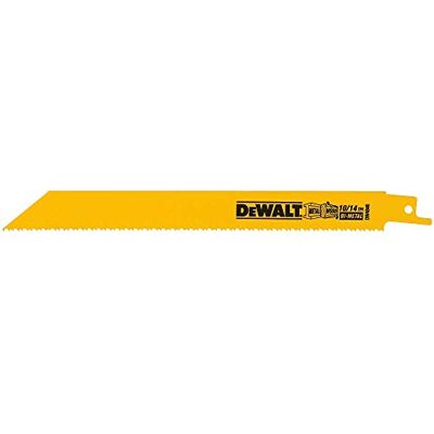 DeWalt Fram- och tillbakasågblad, rak baksida, 20 cm, 10/14 TPI, 5-pack (DW4846) DeWalt Fram- och tillbakasågblad, rak baksida, 20 cm, 10/14 TPI, 5-pack (DW4846)
