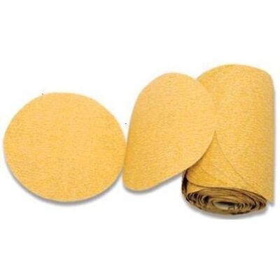 Karebac LR5C80 Premium guld 5 tum PSA 80 korn C-vikt aluminiumoxid stearerade slipskivor 100 skivor/länkrulle Karebac LR5C80 Premium guld 5 tum PSA 80 korn C-vikt aluminiumoxid stearerade slipskivor 100 skivor/länkrulle