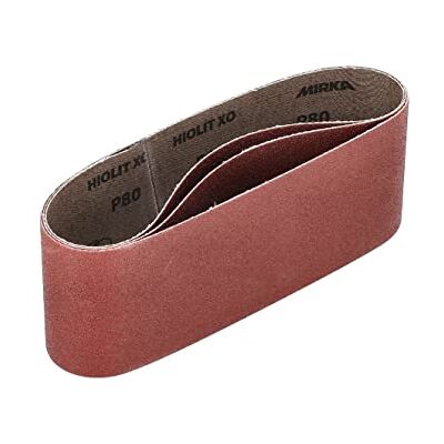 Mirka Red 3 x Slipduk 75x457mm / kornstorlek P80 / högkvalitativt slipduk för bandslipmaskiner/För slipning av trä och metall Mirka Red 3 x Slipduk 75x457mm / kornstorlek P80 / högkvalitativt slipduk för bandslipmaskiner/För slipning av trä och metall