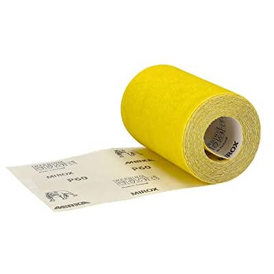 Mirka Sliprulle Yellow 115mm x 5m P60 Slippapper för trä och färg Mirka Sliprulle Yellow 115mm x 5m P60 Slippapper för trä och färg