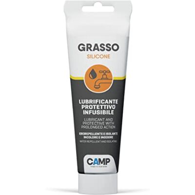 Camp SILIKON FETT, silikonsmörjmedel, smältbart, skyddande, transparent, inert, luktfritt och vattenavvisande, 150 ml Camp SILIKON FETT, silikonsmörjmedel, smältbart, skyddande, transparent, inert, luktfritt och vattenavvisande, 150 ml