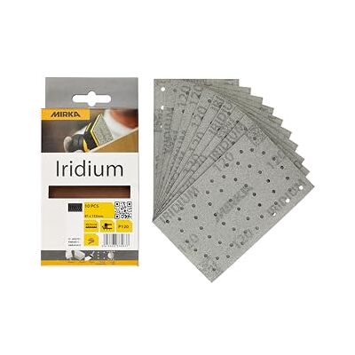 MIRKA Iridium Premium slipande papper 81x133mm rivbar 54 hål, grit 120 - Slipmedel MIRKA Iridium Premium slipande papper 81x133mm rivbar 54 hål, grit 120 - Slipmedel