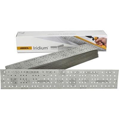 Mirka Iridium Premium sandpapper 70x400mm 50 st korn 150 kardborre Mirka Iridium Premium sandpapper 70x400mm 50 st korn 150 kardborre