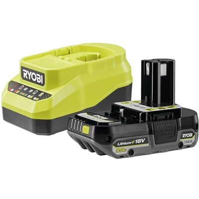 Ryobi 18 V ONE+ batteri startset RC18120A-120 CG inkl. 1 x 2,0 Ah batteri och 2,0 A-laddare Ryobi 18 V ONE+ batteri startset RC18120A-120 CG inkl. 1 x 2,0 Ah batteri och 2,0 A-laddare