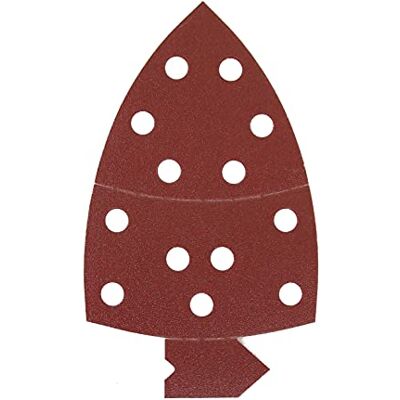 Mirka Red Delta slippapper för träslipning med hörnslipmaskiner / 105x150x150 mm/kardborreband / 13-hål/korn P120 / 5 st/för slipning av trä, metall och plast Mirka Red Delta slippapper för träslipning med hörnslipmaskiner / 105x150x150 mm/kardborreband / 13-hål/korn P120 / 5 st/för slipning av trä, metall och plast