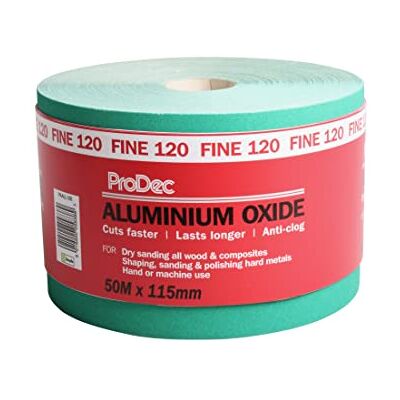 ProDec Grön aluminiumoxid sandpapprulle - Fint korn - Passar till elektriska verktyg ProDec Grön aluminiumoxid sandpapprulle - Fint korn - Passar till elektriska verktyg