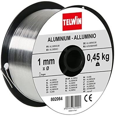 Telwin S.p.A. 802064 aluminium tråd spole diameter 1,0 mm, 0,45 kg, grå Telwin S.p.A. 802064 aluminium tråd spole diameter 1,0 mm, 0,45 kg, grå