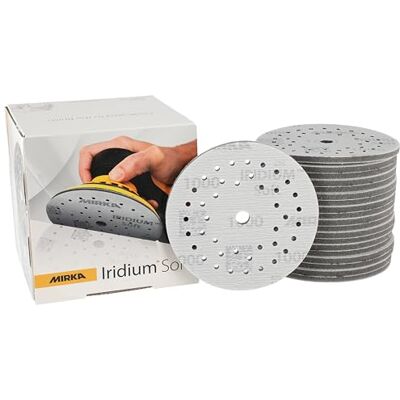 Mirka Iridium Soft slipskivor Ø 125 mm P1000 20-pack kardborre Mirka Iridium Soft slipskivor Ø 125 mm P1000 20-pack kardborre