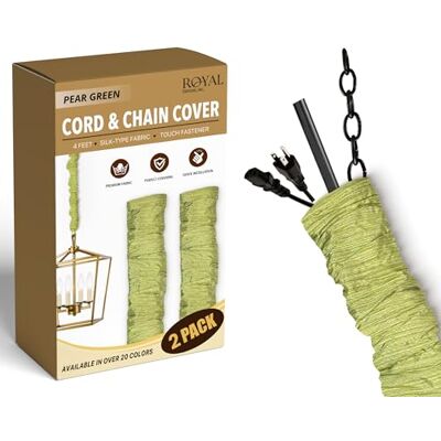 Royal Designs, Inc. Royal Designs CC-10-PGR-2 sladd- och kedjeskydd, 4 fötter lång, 2-pack, blekgrön Royal Designs, Inc. Royal Designs CC-10-PGR-2 sladd- och kedjeskydd, 4 fötter lång, 2-pack, blekgrön