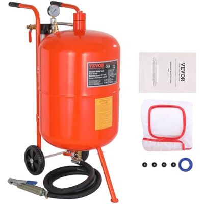 VEVOR Mobil sandblästring 75,7 l sandstrålesystem ca 244 cm arbetsslang sandstrålkastare 60–110 PSI arbetstryck perfekt för att ta bort rost, färg, fläckar och polering av stora ytor VEVOR Mobil sandblästring 75,7 l sandstrålesystem ca 244 cm arbetsslang sandstrålkastare 60–110 PSI arbetstryck perfekt för att ta bort rost, färg, fläckar och polering av stora ytor