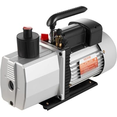 VEVOR Vakuumpump 8 CFM 1 HP Dubbelstegs Luftkonditionering Vakuumpump 220 V 0,3 PA Definitivt Vakuum HVAC-kylmedel för hushållsluftkonditionering, bilar VEVOR Vakuumpump 8 CFM 1 HP Dubbelstegs Luftkonditionering Vakuumpump 220 V 0,3 PA Definitivt Vakuum HVAC-kylmedel för hushållsluftkonditionering, bilar