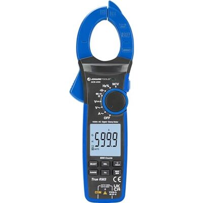 Jonard Tools ACM-1000 Digital Clamp meter, 1 000 V/1 000 A TRMS multimeter med 45 mm klocka, icke-kontaktspänningstester, mätningar AC/DC-voltage, nurent, kontinuity, frekvens, kapacitet Jonard Tools ACM-1000 Digital Clamp meter, 1 000 V/1 000 A TRMS multimeter med 45 mm klocka, icke-kontaktspänningstester, mätningar AC/DC-voltage, nurent, kontinuity, frekvens, kapacitet