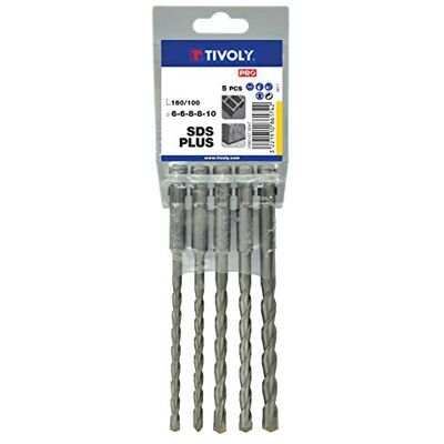 Tivoly 10901070047 set med 5 Sds+ enkla borrar L160 mm Tivoly 10901070047 set med 5 Sds+ enkla borrar L160 mm