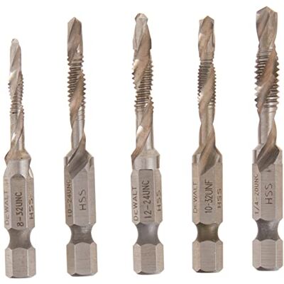 DeWalt DWADTQTR5SET Slagtålig 5-delad borrkran set, 1/4 tum kapacitet DeWalt DWADTQTR5SET Slagtålig 5-delad borrkran set, 1/4 tum kapacitet
