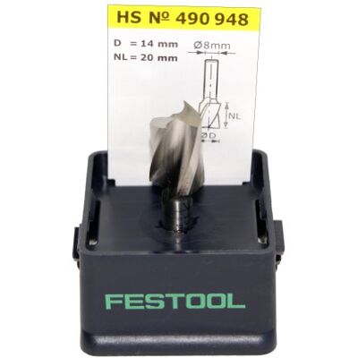 Festool Fresa helicoidal HW para ranurar HS Spi S8 D14/20 Festool Fresa helicoidal HW para ranurar HS Spi S8 D14/20