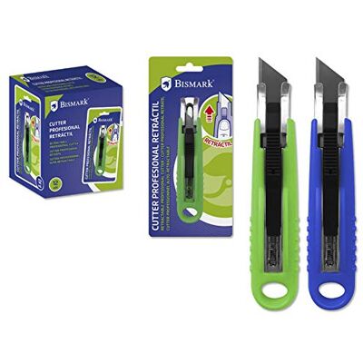 Bismark CUTTER PROFESSIONAL RETRACTIL MED 18 MM BLISTER -märke FRAKTURER-blad Bismark CUTTER PROFESSIONAL RETRACTIL MED 18 MM BLISTER -märke FRAKTURER-blad