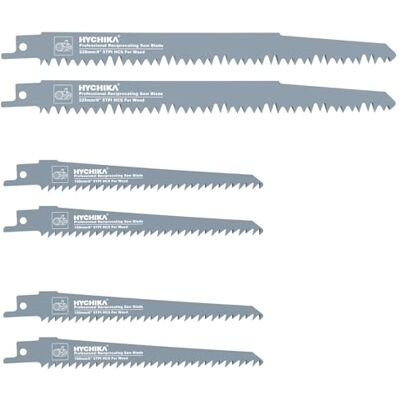 HYCHIKA BETTER TOOLS FOR BETTER LIFE HYCHIKA Sabelsågblad trä 240 mm, 6 delar CRV sågblad sticksåg trä, sticksågsblad för träskärning och träskärning, sågblad för sticksåg, trä, plast skärning HYCHIKA BETTER TOOLS FOR BETTER LIFE HYCHIKA Sabelsågblad trä 240 mm, 6 delar CRV sågblad sticksåg trä, sticksågsblad för träskärning och träskärning, sågblad för sticksåg, trä, plast skärning