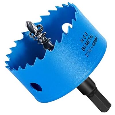 HYCHIKA BETTER TOOLS FOR BETTER LIFE HYCHIKA Hålsåg 68 mm, Bi-metall, kakelborr, eluttag, borrfäste för sladdlösa skruvdragare och borrmaskiner för aluminium, trä, kakel, PVC-platta och plastplatta HYCHIKA BETTER TOOLS FOR BETTER LIFE HYCHIKA Hålsåg 68 mm, Bi-metall, kakelborr, eluttag, borrfäste för sladdlösa skruvdragare och borrmaskiner för aluminium, trä, kakel, PVC-platta och plastplatta