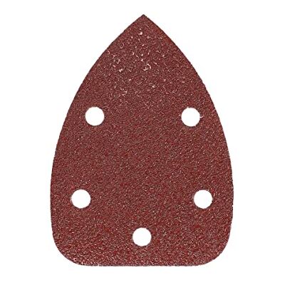 Mirka Red Delta slippapper för träslipning med hörnslipmaskiner / 100x140x140mm / kardborreband / 5-hål/Korn P40 / 5 stycken/för slipning av trä, metall och plast Mirka Red Delta slippapper för träslipning med hörnslipmaskiner / 100x140x140mm / kardborreband / 5-hål/Korn P40 / 5 stycken/för slipning av trä, metall och plast