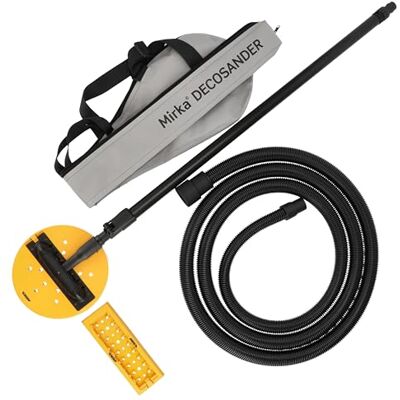 Mirka DecoSander handslip med teleskopiskt skaft/dammfri slipning av vägg- och takytor, gipsväggar, detaljarbete / 80x230 mm & Ø 225 mm slipskiva/Kardborrefäste / 8393901011 Mirka DecoSander handslip med teleskopiskt skaft/dammfri slipning av vägg- och takytor, gipsväggar, detaljarbete / 80x230 mm & Ø 225 mm slipskiva/Kardborrefäste / 8393901011