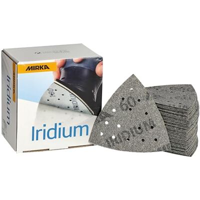 Mirka Iridium Delta Slipark 93x93x93mm 15-hål Kardborre Korn 60 50 st Mirka Iridium Delta Slipark 93x93x93mm 15-hål Kardborre Korn 60 50 st