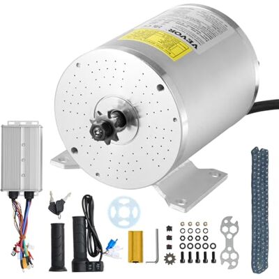 VEVOR Borstlös elmotorsats DC 3 000 W, 72 V och 4 900 RPM med förbättrad hastighetsregulator och gashandtagssats för elcyklar, motorcyklar och skotrar VEVOR Borstlös elmotorsats DC 3 000 W, 72 V och 4 900 RPM med förbättrad hastighetsregulator och gashandtagssats för elcyklar, motorcyklar och skotrar