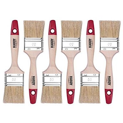 HARDY WORKING TOOLS 6x plattpenselset 50 mm serie 36 med naturliga ljusa borst. Målningspenselset med naturligt trähandtag, 6 st. Lackpenselset för renovering HARDY WORKING TOOLS 6x plattpenselset 50 mm serie 36 med naturliga ljusa borst. Målningspenselset med naturligt trähandtag, 6 st. Lackpenselset för renovering